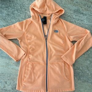 The North Face Peach Zip-Up Fleece Hoodie - S